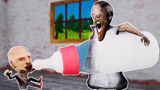 Granny and Granpa Vs Mini Granny and Mini Granpa  Funny Horror Animation [upl. by Brigg]