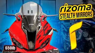 2023 BMW S 1000 RR gets Rizoma Stealth Mirrors amp Alpha Racing Quick Shifter [upl. by Kelci]