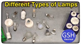 Different Types of Lamps LED CFL Halogen Tungsten Filament Bayonet Cap amp Edison Screw Bulbs [upl. by Odnolor470]