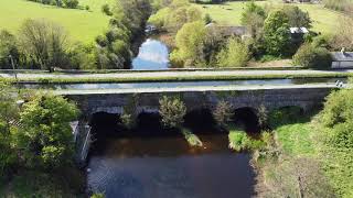 Grand Canal Leinster Aqueduct Sallins Co Kildare crossing over the River Liffey [upl. by Nessah]