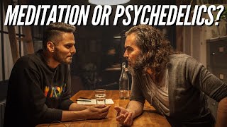 Russell Brand and Jay Shetty Meditation or Psychedelics For Healing [upl. by Buckels]