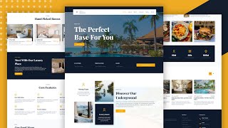 Build A Hotel Booking Website Using HTML CSS And JavaScript [upl. by Egiedan]