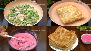 Matar Paneer Paratha Recipe  एक बार इस नए तरीके से मटर पनीर पराठा और पौष्टिक रायता बनाएं [upl. by Ntisuj919]