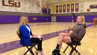 Exclusive Interview with LSU star Hailey Van Lith Pt 1 [upl. by Nnadroj]