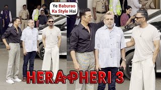 Hera Pheri 3  Akshay Kumar Paresh Rawal amp Suniel Shetty Fly Together For Shooting [upl. by Orelia]