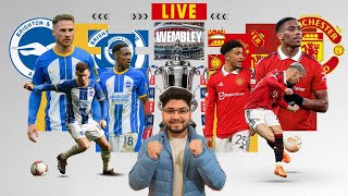 Brighton vs Manchester United Live Reaction amp Watchalong  FA Cup Semi Final [upl. by Ewens]