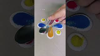 Simple Rangoli  Satisfying Rangoli  Easy Rangoli Tips  ASMR rangoli satisfying asmr [upl. by Adlemy868]