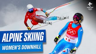 Alpine Skiing  Womens Downhill  Full Replay  Beijing2022 [upl. by Anotyad]