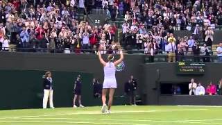 Cornet knocks Serena Williams out of Wimbledon 2014 [upl. by Rosenkranz]