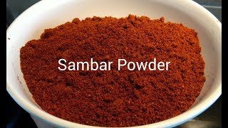 Sambar powder recipe Havyaka Brahmin style sambar powder [upl. by Hanforrd]