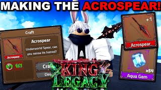 Getting The NEW Legendary Acrospear In Roblox King Legacy Update 5 Heres What Happened [upl. by Wisnicki805]