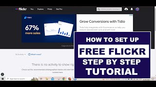 how to use Flickr to share photos free portfolio website tutorial step by step webgifyinstitute job [upl. by Latsryc]