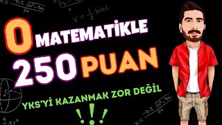 HİÇ MATEMATİK YAPMADAN ÜNİVERSİTE KAZANMAK  TYT 250 PUAN NASIL ALINIR  YKS 250 PUAN KAÇ NET [upl. by Alessandra]