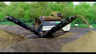 TTS 620 Tracked Trommel Screening Compost amp Sand Blend [upl. by Eimmelc]