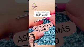 Mira esta manera para hacer tus tejidos a crochet haciendo dos filas al mismo tiempo crochet [upl. by Particia]