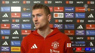 Matthijs de Ligt Interview  Manchester United 30 Leicester City [upl. by Graubert]