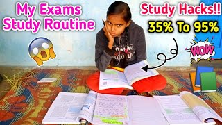 😍My Exams Study Routine📚 Study Hacks To Better Score In Exams Best Timetable amp Productive Tips [upl. by Asiela504]