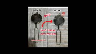 How to clean strainerbest result Tea straineronly 5 minutekitchen hacksviralvideo trending [upl. by Euqirat]