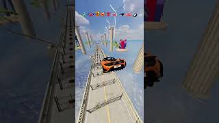 Cars vs 50 Gates  🔗🚗 BeamNGdrive beamngdrive cargames shorts [upl. by Yorgen]