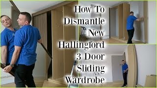 HOW TO Disassemble Argos New Hallingford 3 Door Sliding Wardrobe wardrobe [upl. by Gruchot]