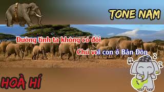 Chú Voi Con Ở Bản Đôn Beat Karaoke Remix Mashup Tone Nam [upl. by Anial172]