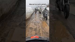 Manali to LehLadakh snowfall mountains ladakh travel youtubeshorts shortsfeed trendingshorts [upl. by Needan]