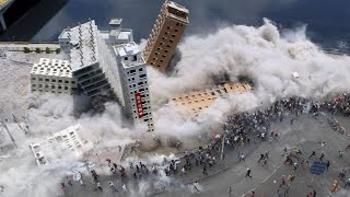 Taiwan destroyed in 2 minutes M75 Earthquake destroys many buildings in Hualien [upl. by Krefetz]