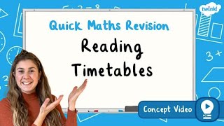 How Do You Read Timetables  KS2 Maths Concept for Kids [upl. by Joappa]