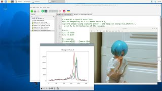 Picamera2OpenCVmatplotlib Python exercise to display histogram run on Raspberry Pi [upl. by Lynelle833]