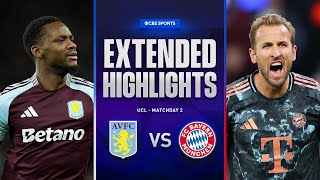 Aston Villa vs Bayern Extended Highlights  UCL League Phase MD 2  CBS Sports Golazo [upl. by Eissert620]