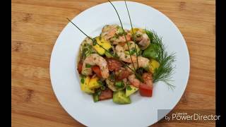 Salade de crevettes mangue et avocat [upl. by Bessie]