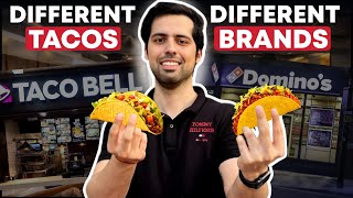 Eating Tacos from Every Brand for a Day  Trying Every Taco 🌮 [upl. by Darum]