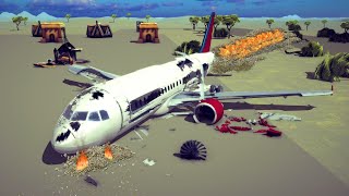 Brutal Airplane Crashes and Emergency Landings  Besiege [upl. by Rehotsirhc436]