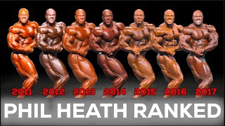 Worst to Best  Phil Heath Olympia Winning Physiques Ranked [upl. by Yramliw]