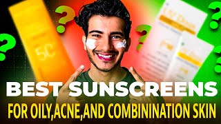 Best sunscreens for oily skin acne prone skin combination skin 2024 [upl. by Aihsal]