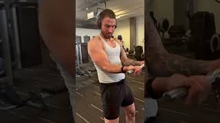 How to Straight Bar Cable Bicep Curl [upl. by Lhamaj]