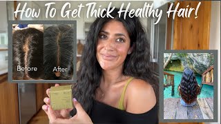 How To Get Thick Healthy Hair Reverse Hair Loss [upl. by Ashla]