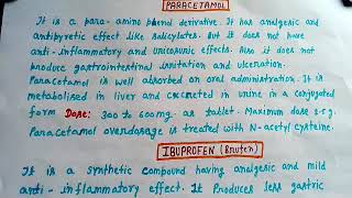 Pharmacology paracetamolibuprofen PiroxicamKETOROLAC USE [upl. by Adalard]