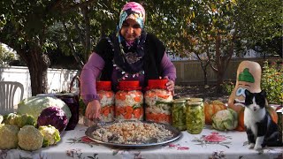 Mevsim Sebzelerinden Turşu 🥕🥬 Odun Ateşinde Etli Keşkek  Açık Havada Yemek Pişirme [upl. by Kwapong]