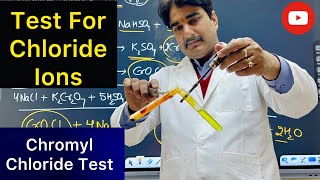 Chromyl Chloride Test  Salt Analysis Test For Chlorides CBSE Class 12 [upl. by Ledif]