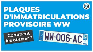 Plaques d’immatriculation provisoires WW  comment les obtenir [upl. by Homans]