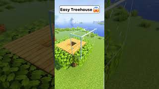 Minecraft Easy Treehouse😱 shorts [upl. by Alfreda450]