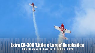 Full size plane flies aerobatic display with RC model  Extra EA300L [upl. by Modnar]