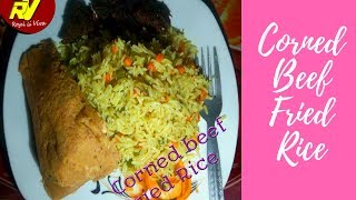 RICECORNED BEEF FRIED RICEAFRICAN FOOD [upl. by Nichani704]