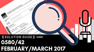 058042 FebruaryMarch 2017 Marking Scheme MS Audio Voice Over [upl. by Hannad]