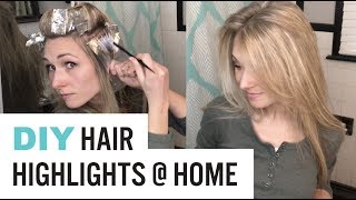 HOW TO Highlight Hair AT HOME DYI Tutorial Video [upl. by Arvid]