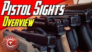 Different Types Of Pistol Sights  Stock Tritium Fiber Overview  Episode 49 [upl. by Esiuqcaj]