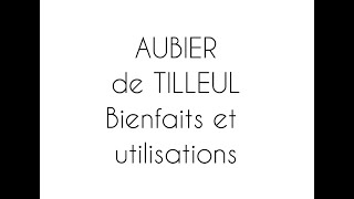 L AUBIER DU TILLEUL  BIENFAITS et UTILISATION [upl. by Lraep]