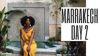 Morocco Vlog Marrakech Day 2  Bahia Palace YSL Jardin Majorelle amp Belly Dancers [upl. by Nnaaras]