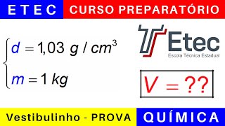 Vestibulinho ETEC 2025 🎯 Correção da Prova de QUÍMICA etec 2024 BoraETEC [upl. by Cannon]